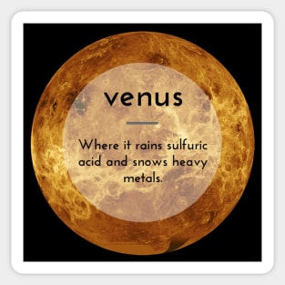 Venus Science Trivia Sticker